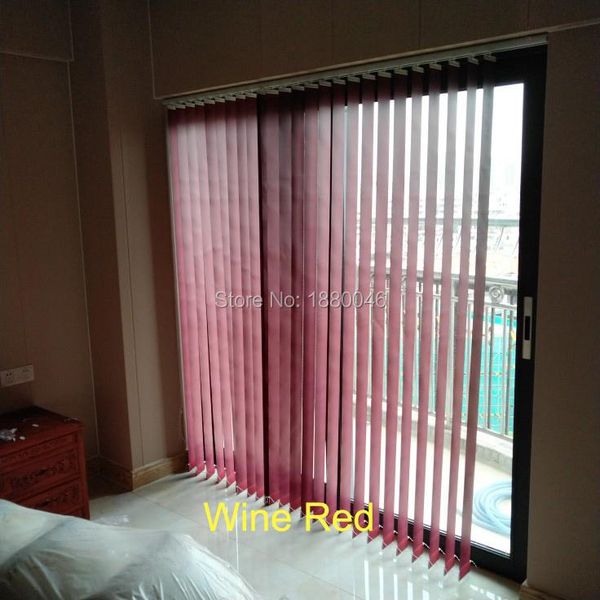

blinds high-grade vertical shading wine red color persianas verticales decorative screen for living room/bedroom/office