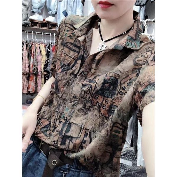 

women's blouses & shirts 2021 summer short sleeve shirt cotton and loose versatile medium long half bottom, White