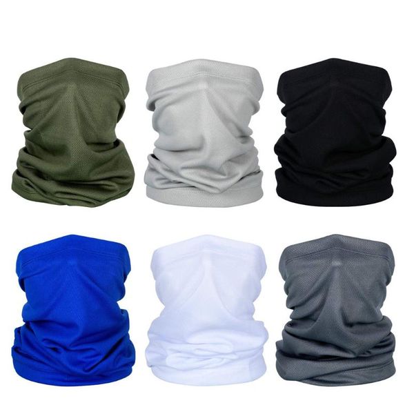

6pcs outdoor sport magic scarf neck warmer tube camping hiking bike cycling motorcycle face mask head wrap bandana caps & masks, Black