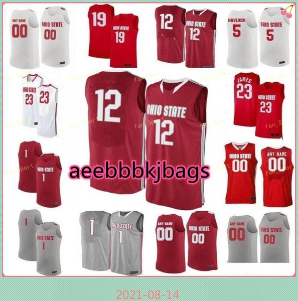 

ncaa college ohio state buckeyes basketball jersey 23 james 24 andre wesson 25 kyle young 27 fred taylor custom stitched, Black