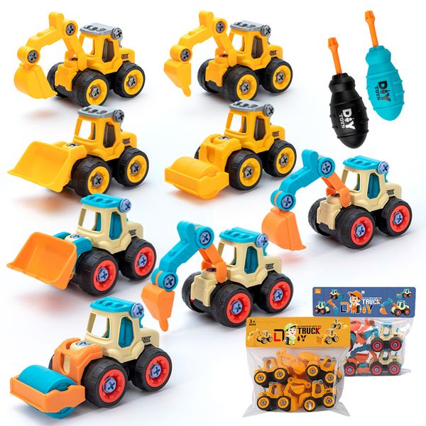 

Nut Disassembly Loading Unloading Engineering Truck Excavator Bulldozer Kids Screw Boys Creative Tool Education Toys Car Model