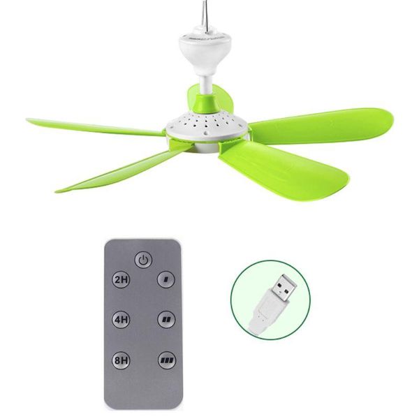 

electric fans 5w remote control timing usb ceiling fan air cooler for bed camping outdoor hanging camper tents hanger 2.4m 19qe