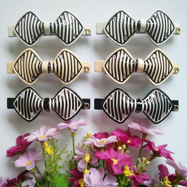 

hair clips & barrettes design fashion acetate sweet bow crystal rhinestone french hairpins for women girls tiara, Golden;silver