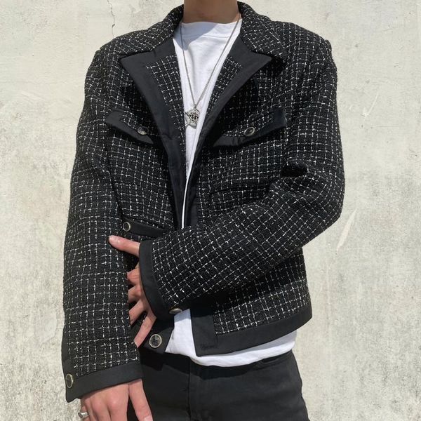 

men's jackets ik0347 fashion coats & 2021 runway luxury european design party style clothing, Black;brown