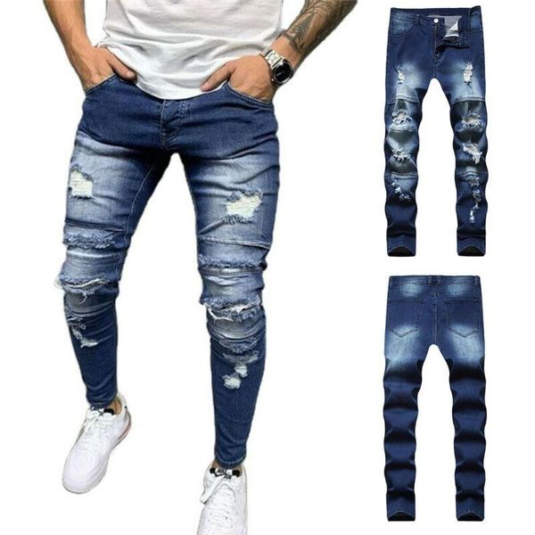 

men's jeans mens clothes nice ripped denim men clothing skinny for, Blue