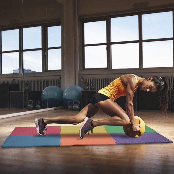 

cushion/decorative pillow 54 pcs household anti-skid moisture-proof eva environmental protection ground mat fitness leaf pattern six colors