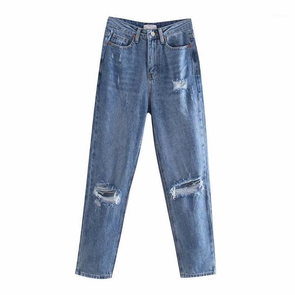 

zipper pocket jeans denim women's hole straight retro casual slim high waist matching fashion style pants & capris, Black;white
