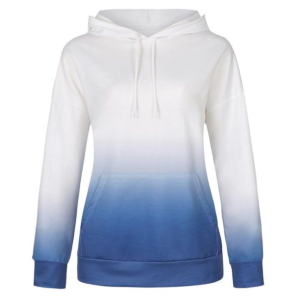 

autumn and winter loose tie-dye color matching printed hooded long-sleeved sweatshirt women fashion hoodie women's hoodies & sweatshirt, Black