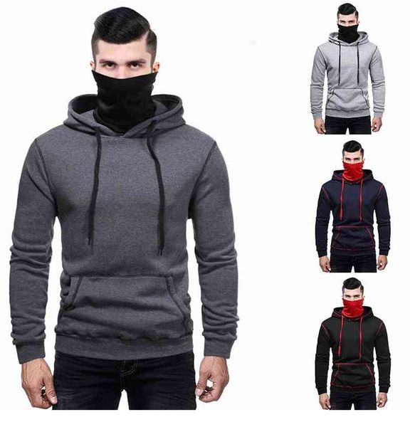 

tracksuit sweatpants male color long collar tall hoodie with kangaroo pocket, Gray