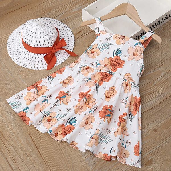

new girl's pure color fashionable foreign style suspender skirt white printing fashionable korean bow summer children's princess s, Blue
