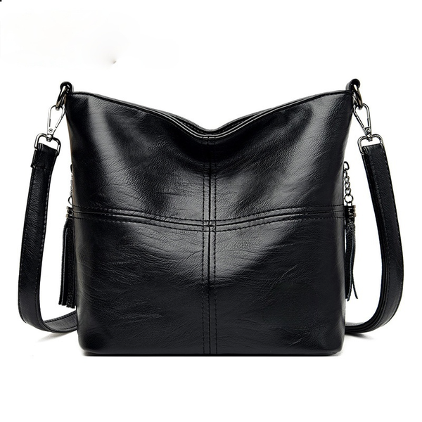 

trend ladies shoulder bags for women 2020 new luxury handbags large capacity leather woman crossbody, Black;red