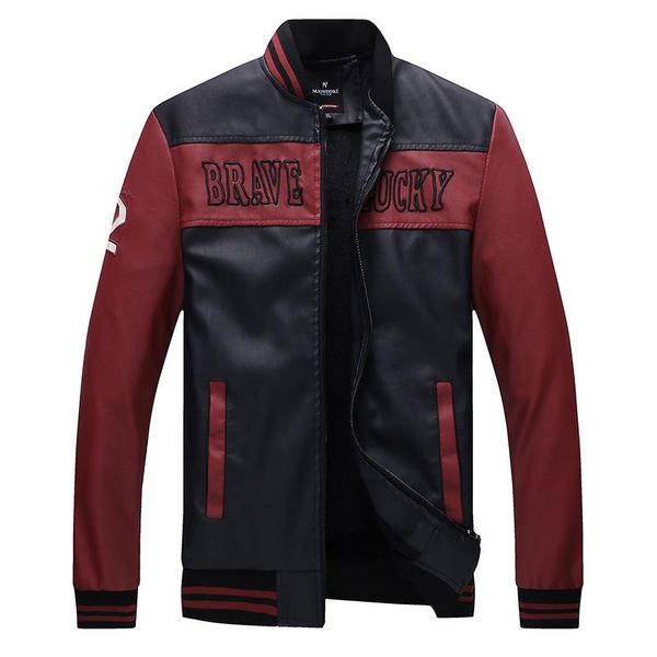 

men's jackets 2021 fashion motorcycle leather jacket pu clothing, Black;brown