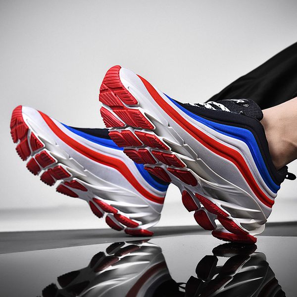 

fashion bottom designers women mens running shoes black white grey volt blue red jogging sports trainers sneakers big size 39-46 code: 100-2