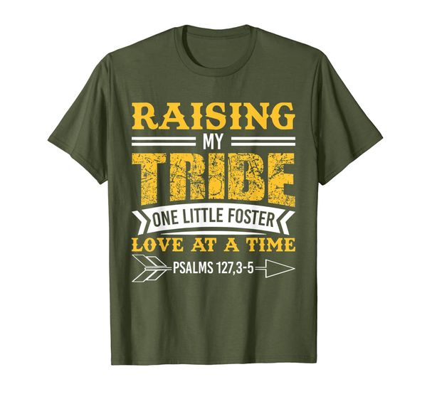 

raising my tribe one foster a time adoption t shirt design, White;black