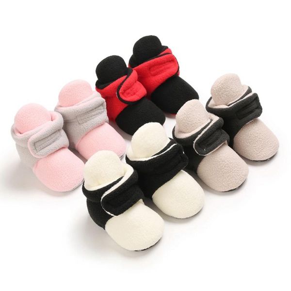 

first walkers baby girls boys toddler shoes soft slippers cute winter non-slip warm shoes#1