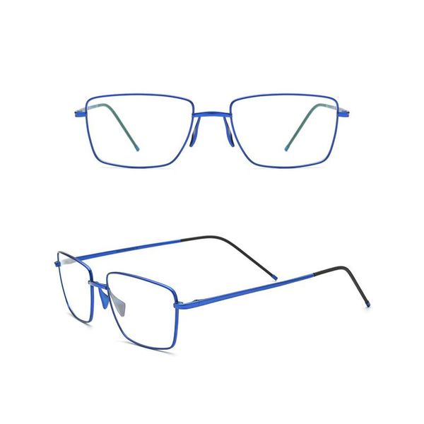 

fashion sunglasses frames belight optical men titanium business style ultra light thin silver color spectacle frame precription lens eyewear, Black