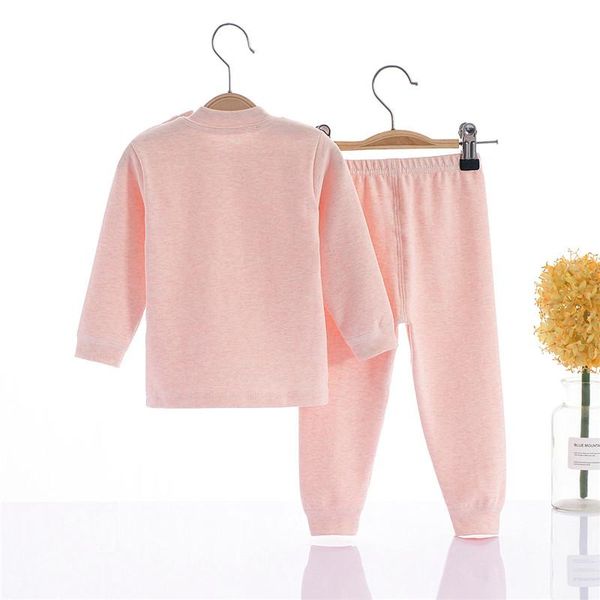 

clothing sets kids clothes autumn winter boys girls soild soft wool children's warm underwear costume suit fashion cotton baby, White