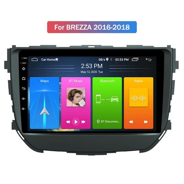 Android Quad Núcleo DVD Player para Suzuki Brezza 2016-2018 Vídeo GPS Auto Radio Estéreo