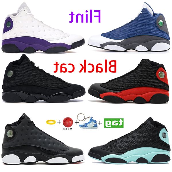 

shoes 13s 13 basketball black cat flint court purple bred men sneakers sports