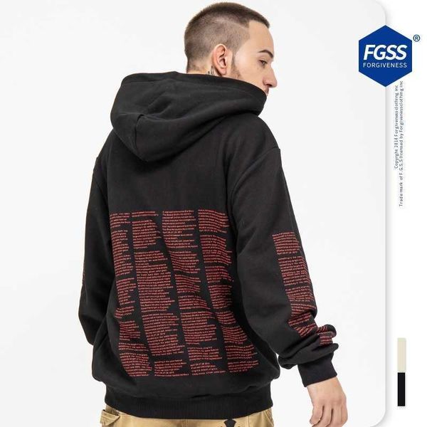 

fgss men's wear new nasa street hip hop hoodie in autumn and winter 2020, Black