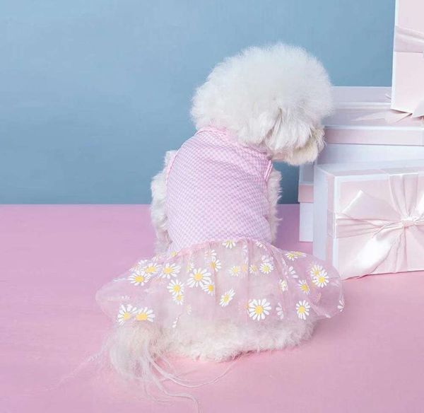 

dog vest skirt mesh dog dress summer thin princess pet t-shirt