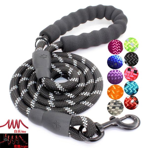 

dog collars & leashes pet supplies traction rope reflective nylon round against the lost leash on dogs accessoires