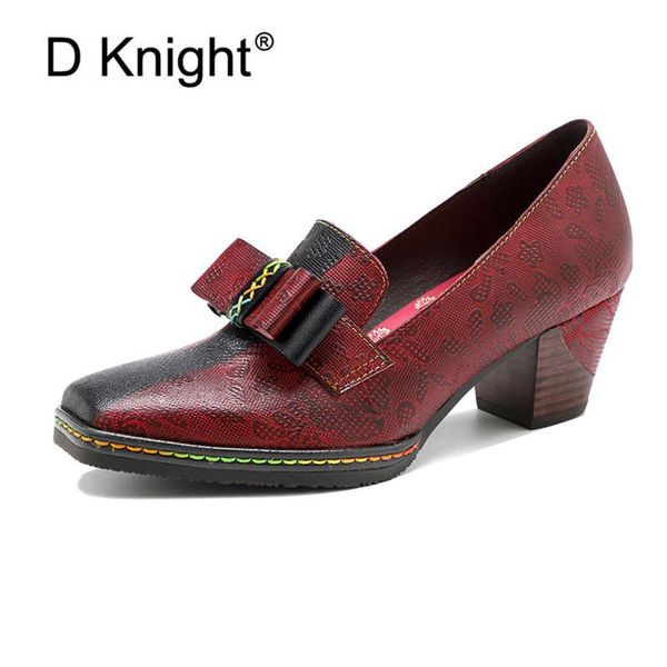 

dress shoes large eur size 42 arrived women real leather high heels for fashion square toe slip on bow pumps footwear woman, Black