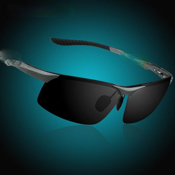

sunglasses aluminum magnesium men's polarized sun glasses night vision mirror male eyewear goggle oculos for men 6502, White;black