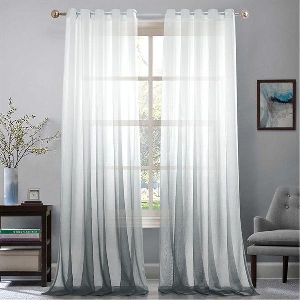 

north sheer curtains for living room bedroom kitchen tulle white windows voile drapes home decoration lily gray curtain
