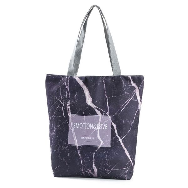 

evening bags casual printed marbling female handbags portable women's shopping shoulder bag simple style collapsible beach for lady