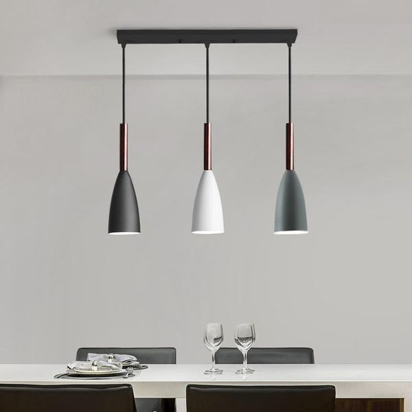 

pendant lamps nordic style simple single head small chandelier three heads home dining room lamp bedroom bedside modern stylish bar table