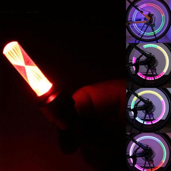 

colorful bike wheel light bicycle gas nozzle accessories as picture lights