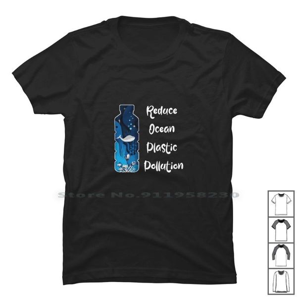 

men's t-shirts reduce ocean pollution t shirt 100% cotton poll red pol, White;black