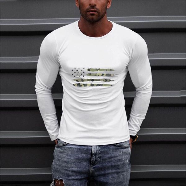 

men's t-shirts feitong streetwear white t-shirt man male slim casual o neck button letters printed long sleeve fitness, White;black