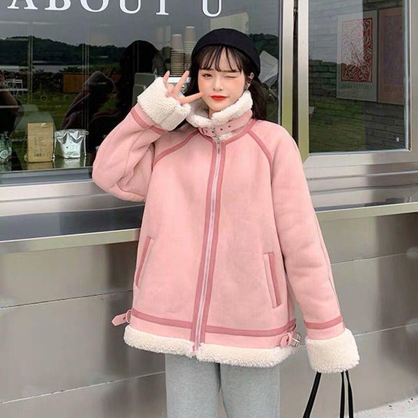 

women's fur & faux women 2021 autumn winter thick coat female warm soft hairy jacket outerwear ladies casual fashion fake overcoat, Black