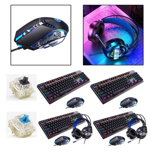 

keyboards wired gaming keyboard and mouse combo for windows pc gamers computer desktop