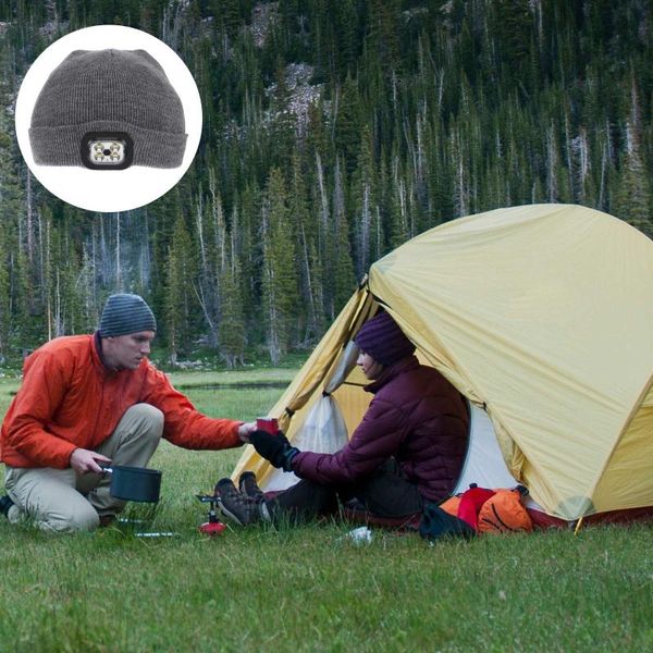 

floodlights acrylic cap lamp usb rechargeable 4 lighting modes multifunctional head light hat for night running hiking camping
