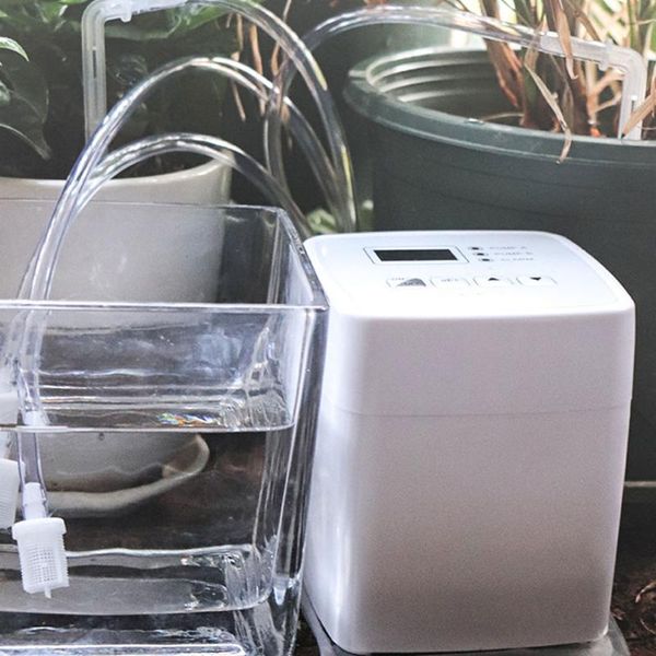 

intelligent timing garden watering kit micro drip equipment automatic irrigation system dual pump timer digital controller equipments