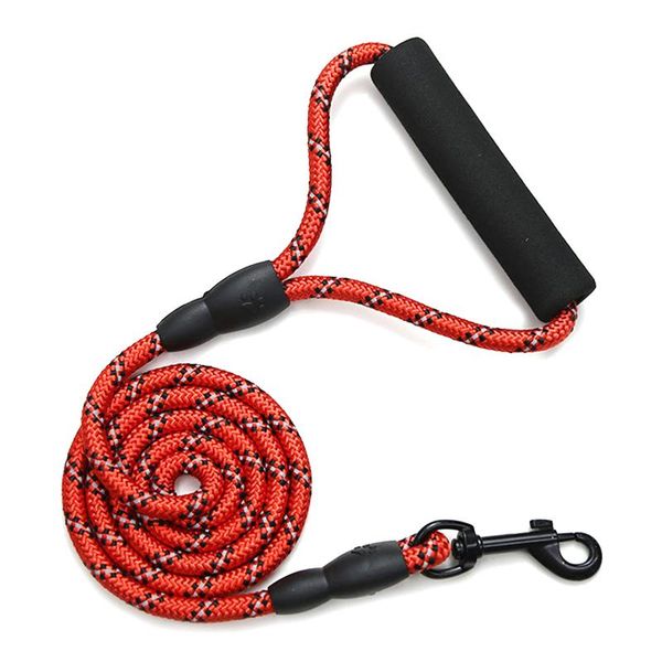 

dog collars & leashes reflective leash training belt walking traction rope with comfortable padded handle for dogs cats pet supplies