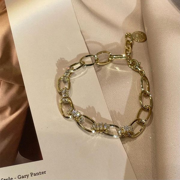 

charm bracelets origin summer plain metal head portrait pendant for women gold color chain trendy jewelry birthday gifts, Golden;silver
