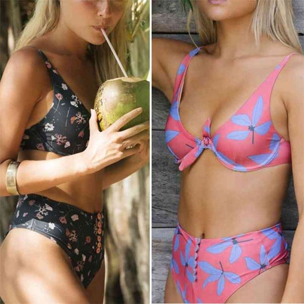 

zrtak ruffle bikinis swimsuit biquinis feminino bow swimwear lace bikini set print bathing suit women string beachwear 210722, White;black