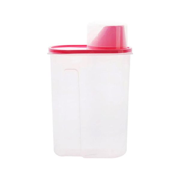 

storage bottles & jars cereal container with pour spout and measuring cup plastic clear food saver airtight watertight keeper conta