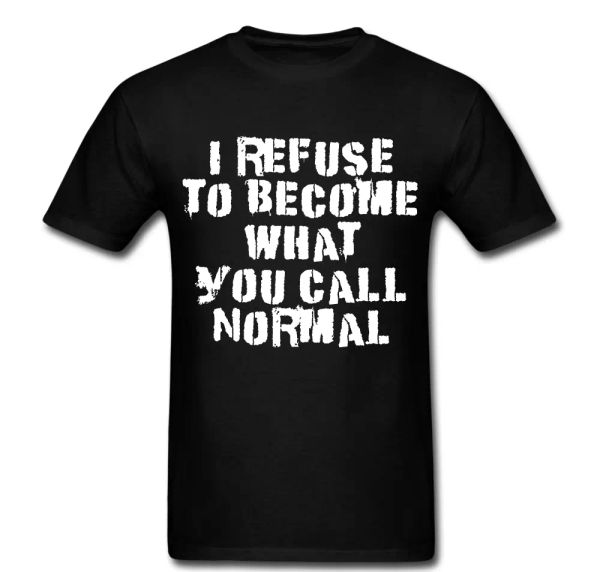 

refuse to be normal weird anonymous anon revolution t shirt tee unisex, White;black