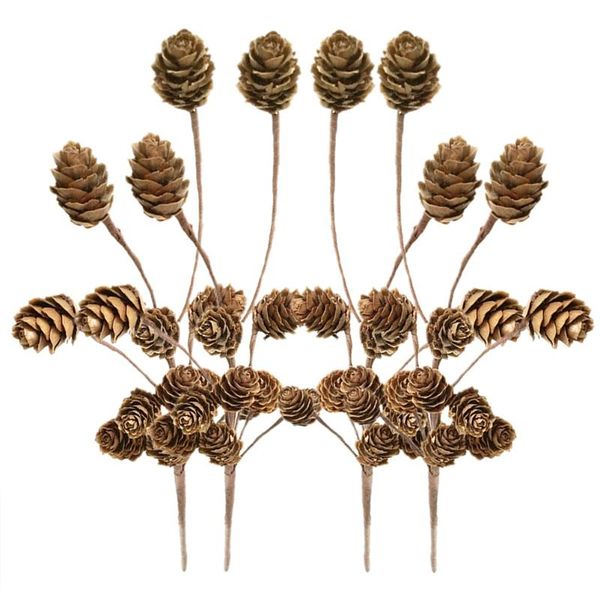 

decorative flowers & wreaths 4pcs natural pine cone ornaments imitation flower bouquets creative christmas home decoration diy simulation ac