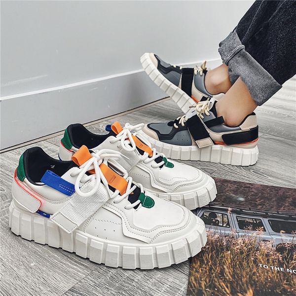 

trendy brand board summer korean version trend breathable national sho leisure low thin british men's trendy, Black