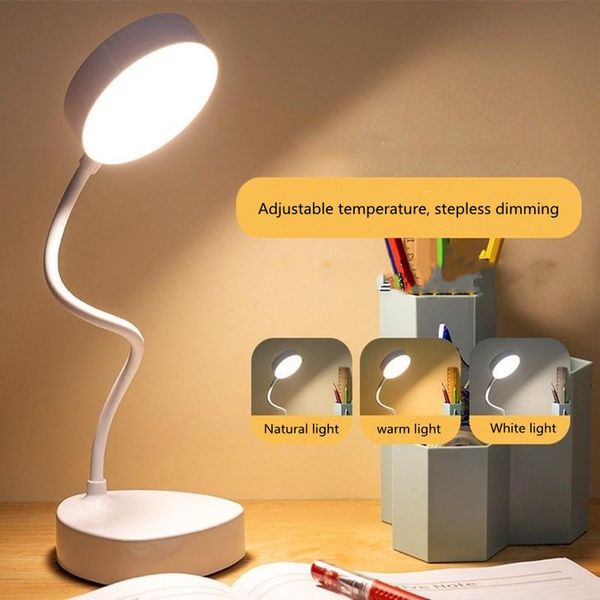 

table lamps usb lamp reading three-speed touch dimming charging plug-in white warm eye protection student light