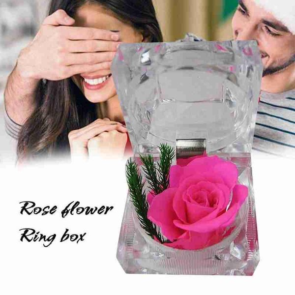 

gift wrap rose valentine acrylic ring box 520 for girlfriend