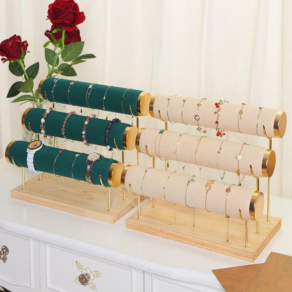 

jewelry pouches, bags bracelet, watch display stand, high-end jewelry, prop display, storage rack, Pink;blue