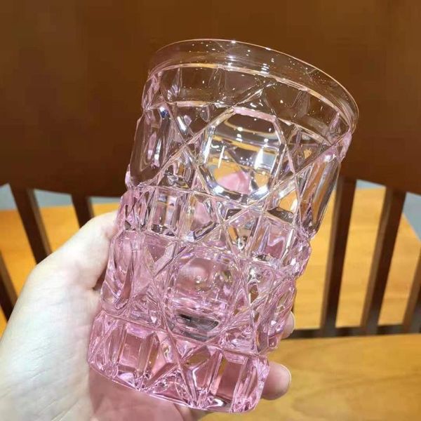 

pink crystal cup colorful glass wine glasses