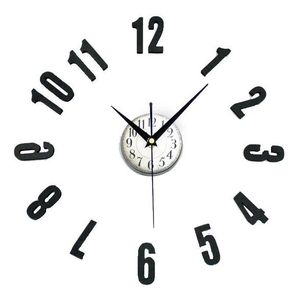 

wall clocks large clock 3d walls decoration stickers living room accessories lb88